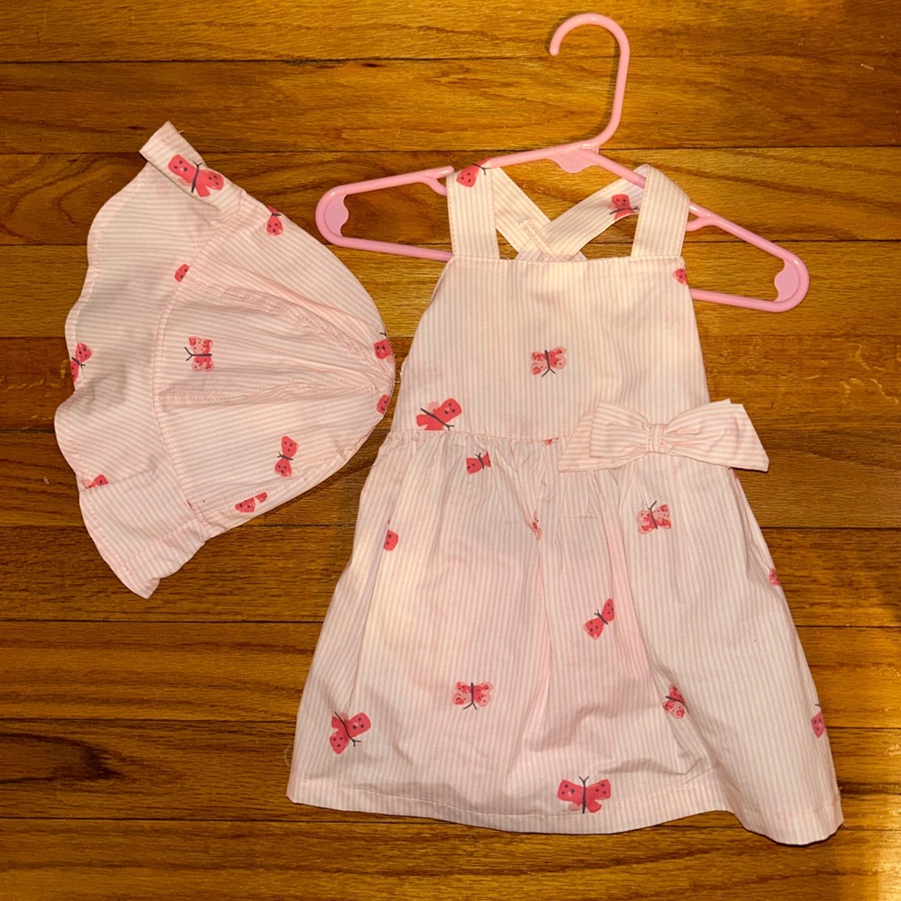 NWT Butterfly Dress & Hat